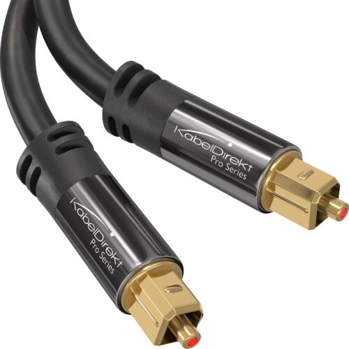 2 Toslink Digital Optical Audio Cable