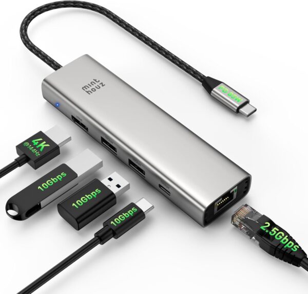 3 USB C Multiport Hub with Ethernet