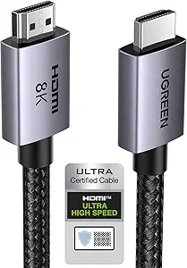 4 UGREEN 8K HDMI 2.1 Cable, 48Gbps, 6.6ft